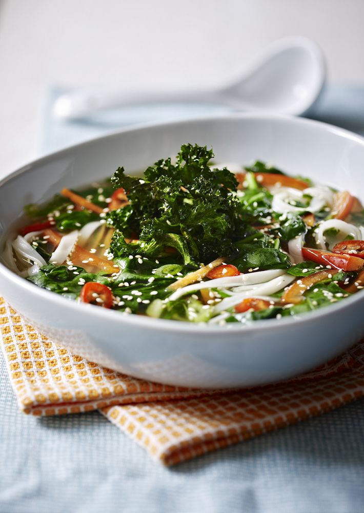 Pho with Kale Chips from The Thrifty Veggie by Nicola Graimes