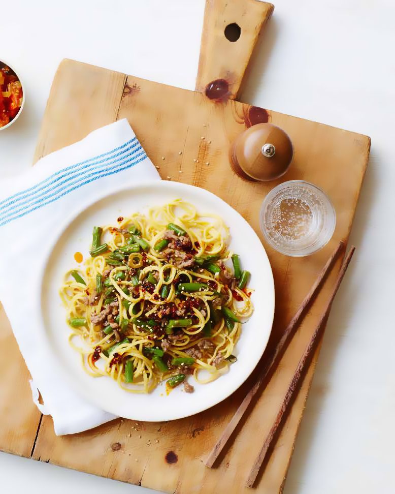 Honey-Glazed Beef Noodles with Green Beans from Tiny Budget Cooking: Saving Money Never Tasted So Good by Limahl Asmall