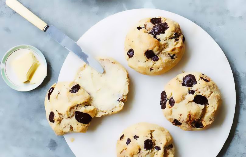 Chocolate-Chunk Breakfast Scones from Tiny Budget Cooking: Saving Money Never Tasted So Good by Limahl Asmall