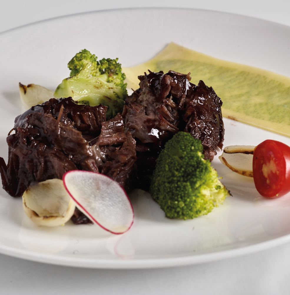 Veal Cheek with Pasta from Recipes from Ukraine by Yurii Pryiemskyi