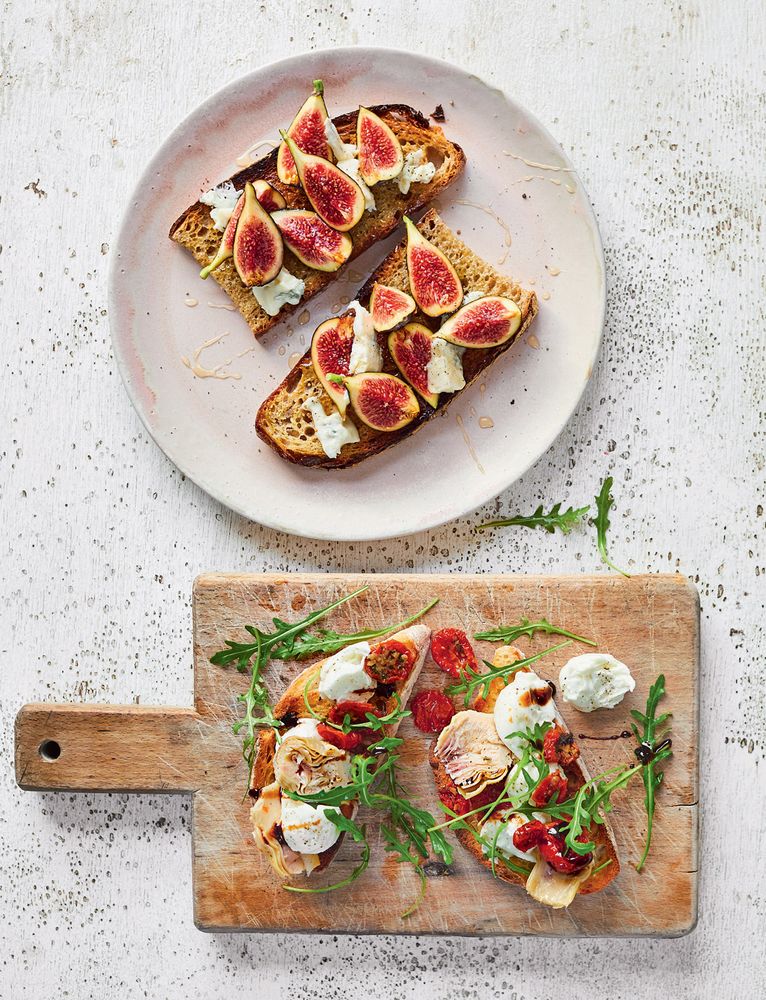 Bruschetta Two Ways from The Vegetarian Kitchen by Prue Leith and Peta
