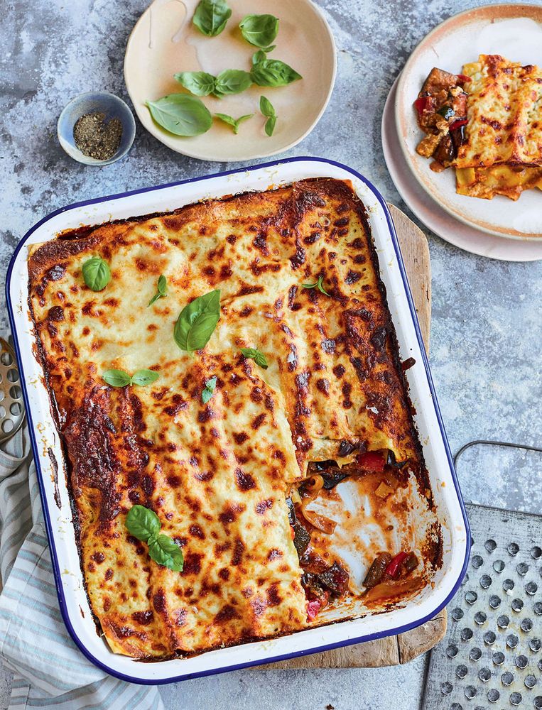Big Roasted Vegetable Lasagne from The Vegetarian Kitchen by Prue Leith ...