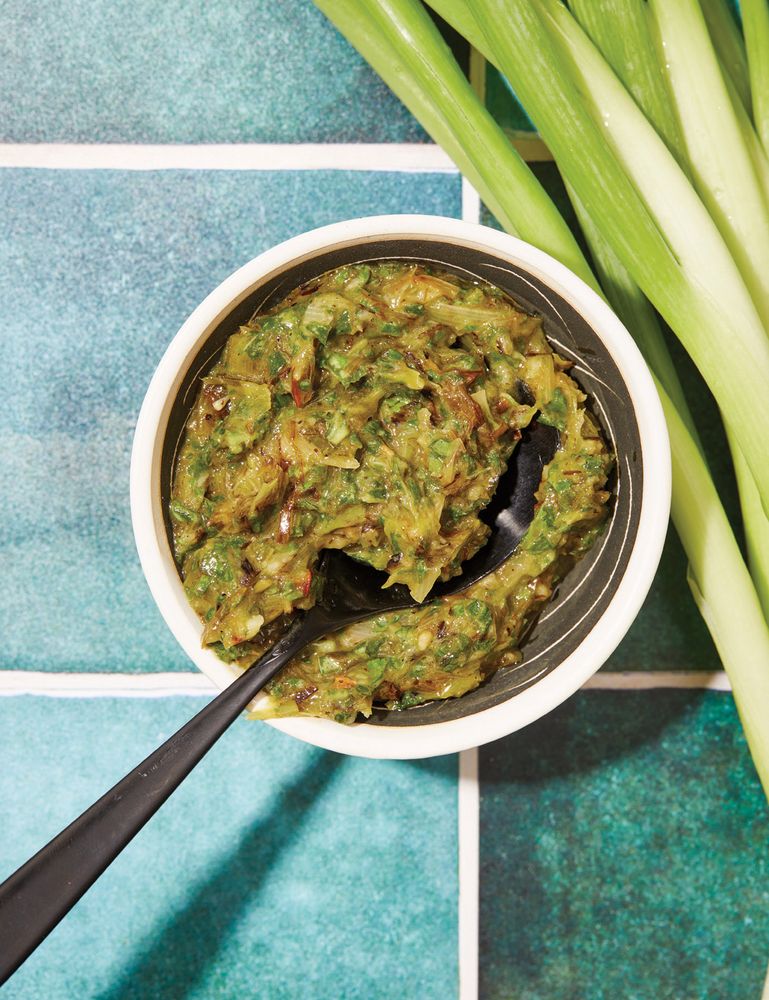 Charred Scallion Relish from Veggie Burgers Every Which Way: Fresh ...